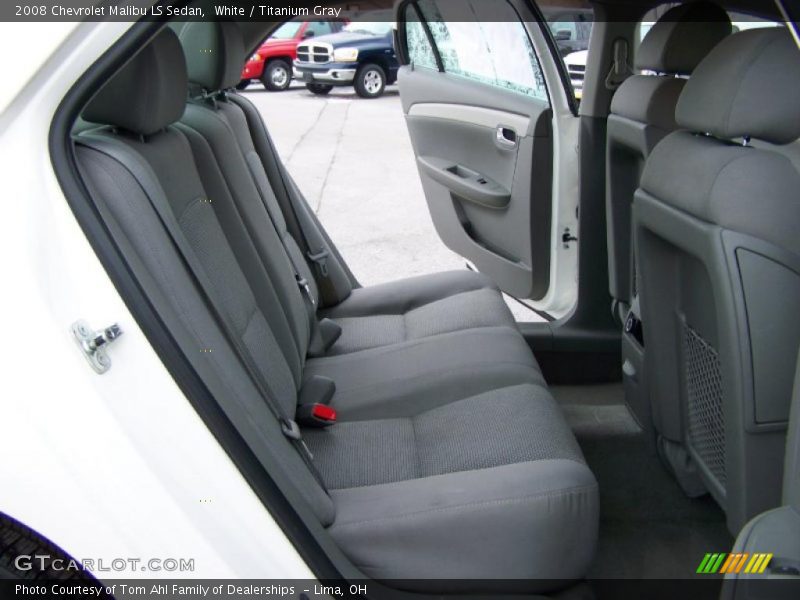 White / Titanium Gray 2008 Chevrolet Malibu LS Sedan