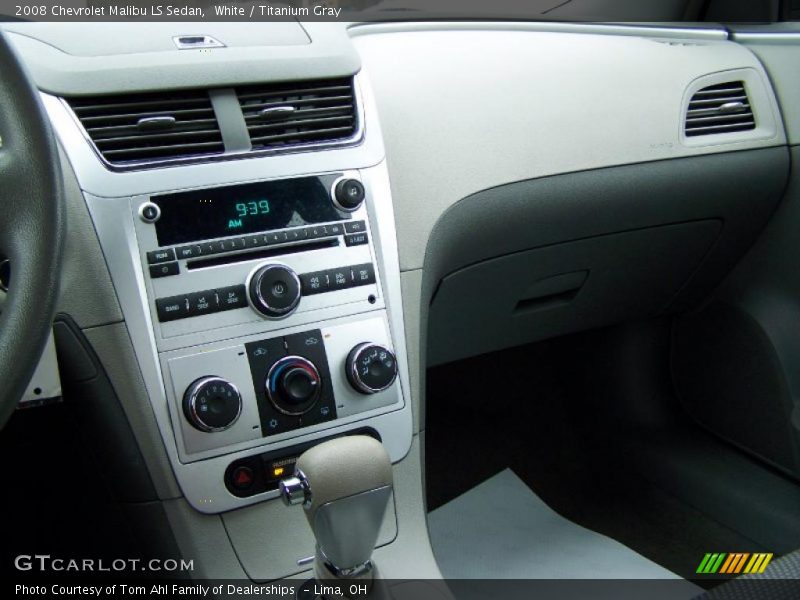 White / Titanium Gray 2008 Chevrolet Malibu LS Sedan