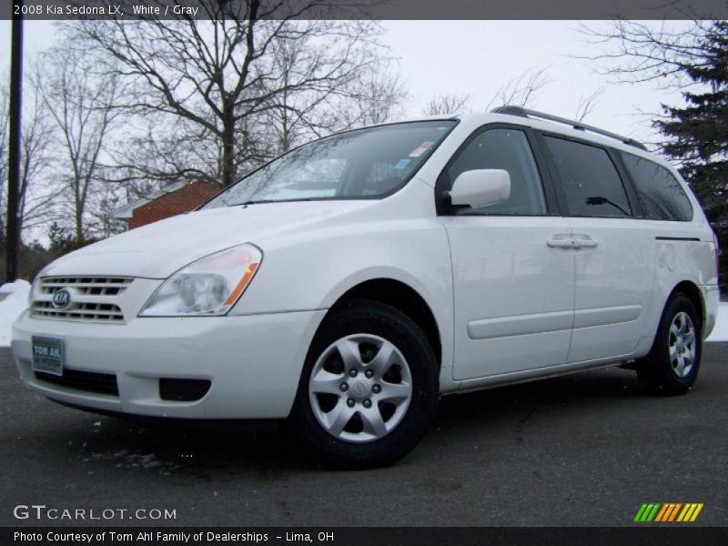 White / Gray 2008 Kia Sedona LX