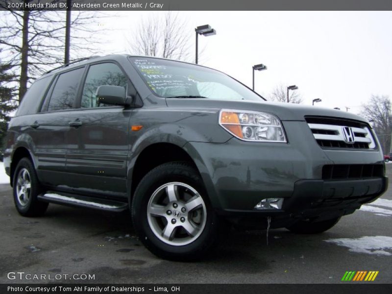 Aberdeen Green Metallic / Gray 2007 Honda Pilot EX