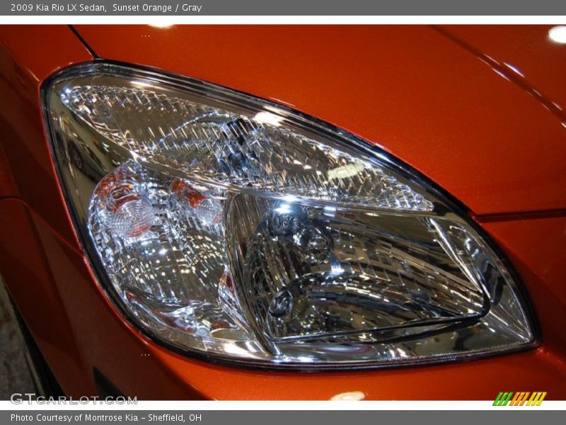 Sunset Orange / Gray 2009 Kia Rio LX Sedan
