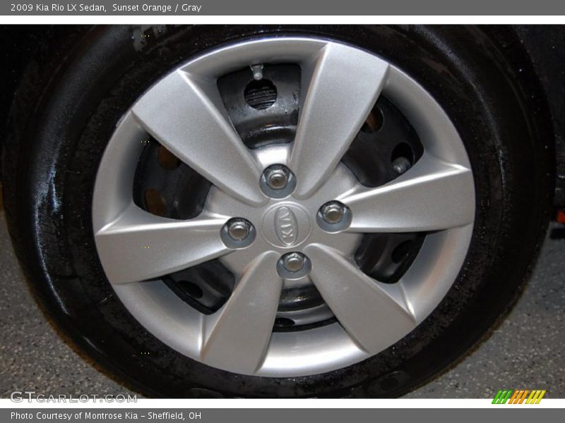 Sunset Orange / Gray 2009 Kia Rio LX Sedan