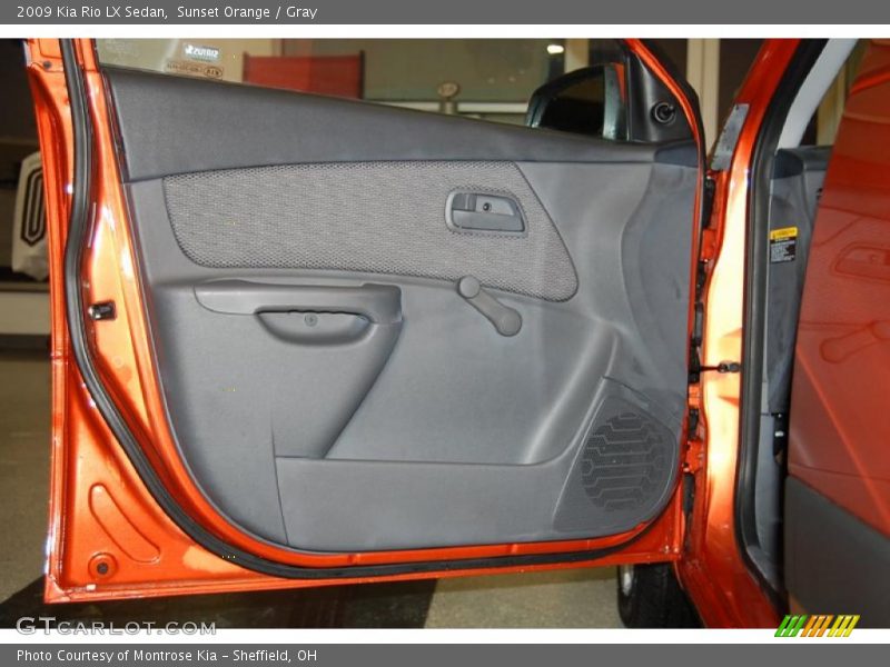 Sunset Orange / Gray 2009 Kia Rio LX Sedan