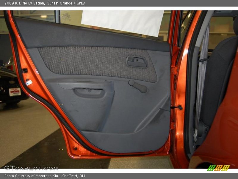 Sunset Orange / Gray 2009 Kia Rio LX Sedan