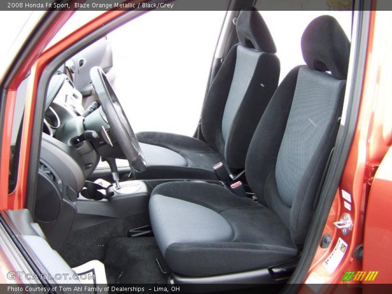 Blaze Orange Metallic / Black/Grey 2008 Honda Fit Sport