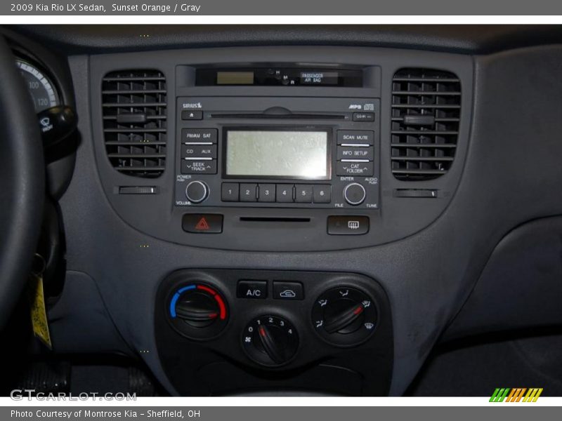 Sunset Orange / Gray 2009 Kia Rio LX Sedan