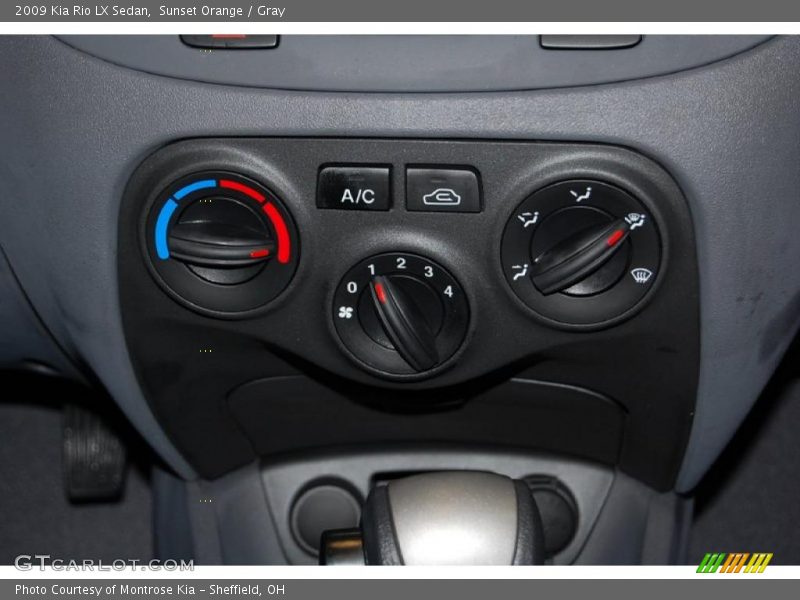 Sunset Orange / Gray 2009 Kia Rio LX Sedan