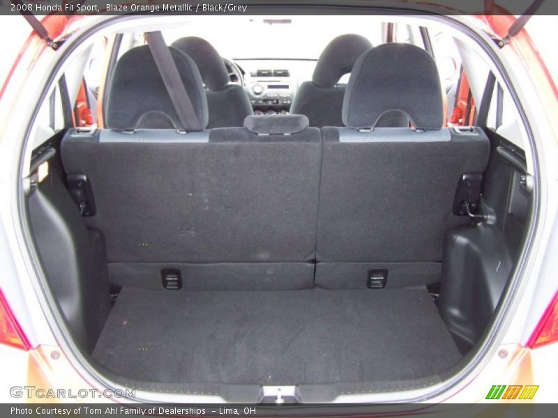 Blaze Orange Metallic / Black/Grey 2008 Honda Fit Sport