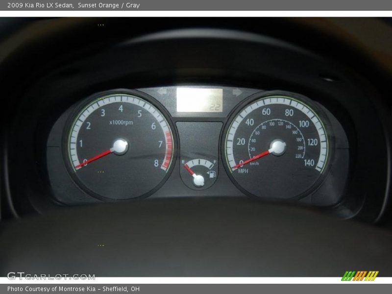 Sunset Orange / Gray 2009 Kia Rio LX Sedan