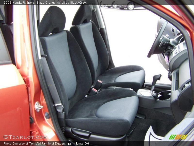 Blaze Orange Metallic / Black/Grey 2008 Honda Fit Sport