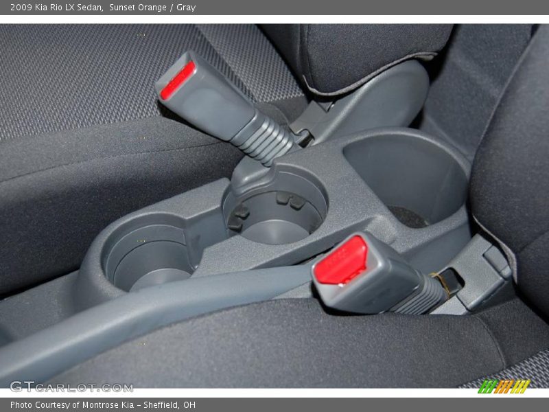 Sunset Orange / Gray 2009 Kia Rio LX Sedan