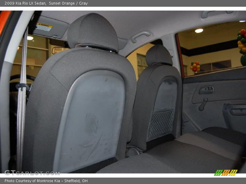 Sunset Orange / Gray 2009 Kia Rio LX Sedan