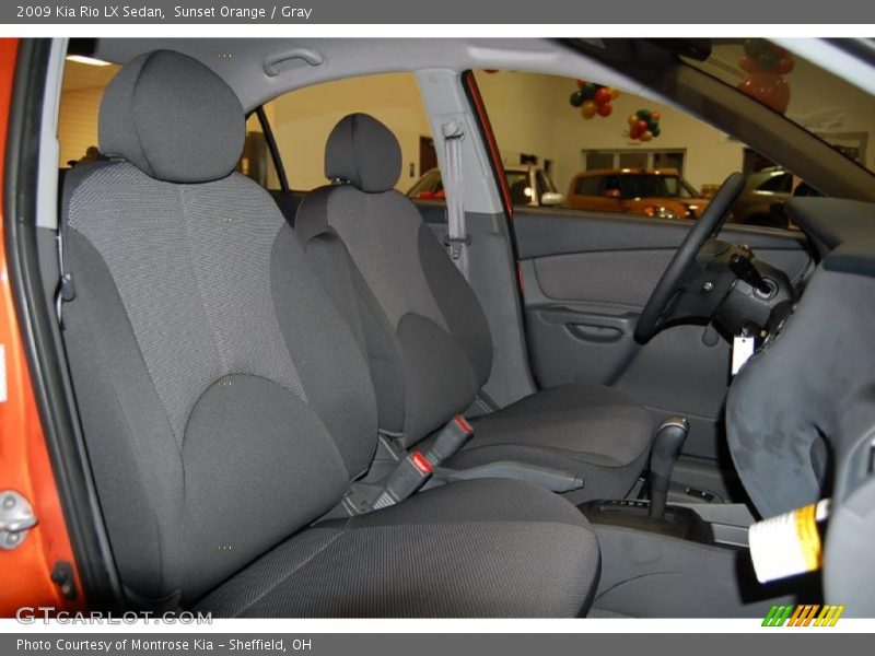 Sunset Orange / Gray 2009 Kia Rio LX Sedan