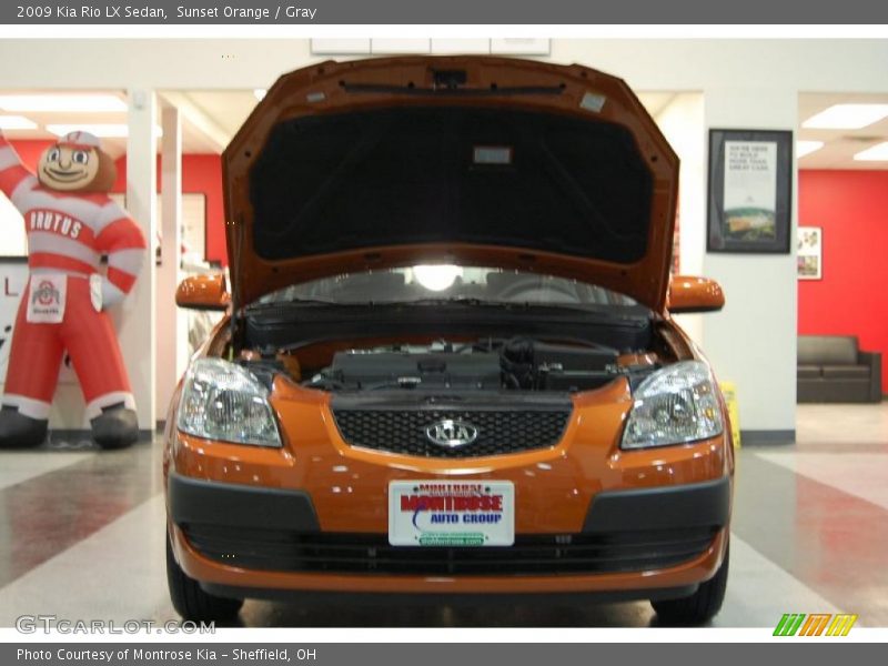 Sunset Orange / Gray 2009 Kia Rio LX Sedan