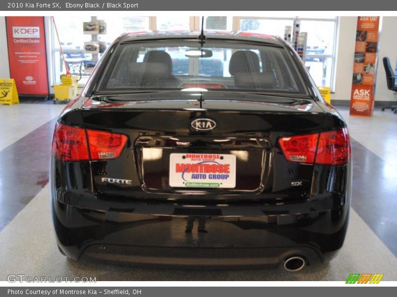 Ebony Black / Black Sport 2010 Kia Forte SX