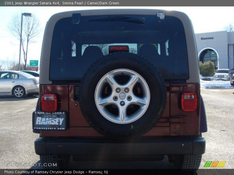 Sienna Pearl / Camel/Dark Green 2001 Jeep Wrangler Sahara 4x4