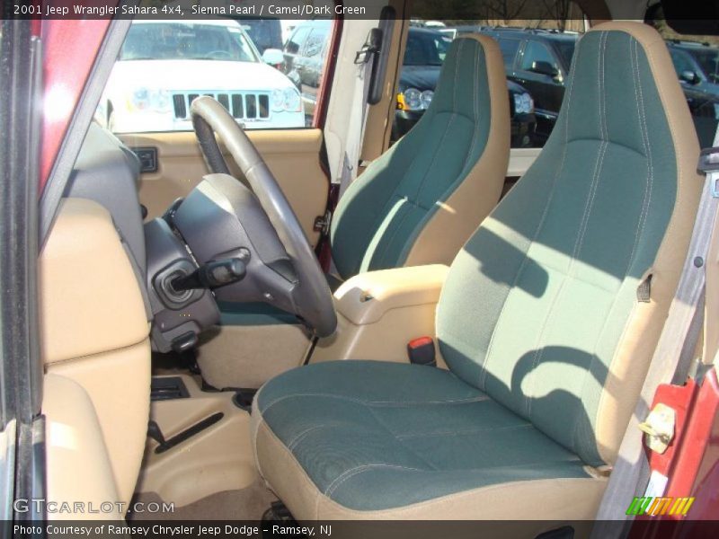 Sienna Pearl / Camel/Dark Green 2001 Jeep Wrangler Sahara 4x4