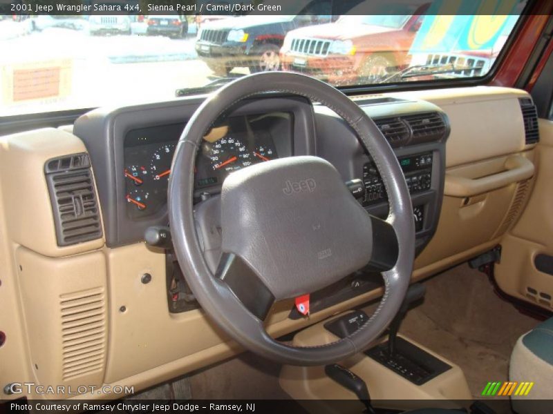 Sienna Pearl / Camel/Dark Green 2001 Jeep Wrangler Sahara 4x4