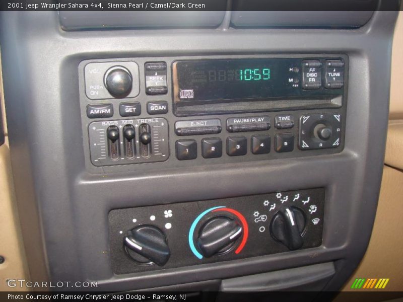 Sienna Pearl / Camel/Dark Green 2001 Jeep Wrangler Sahara 4x4