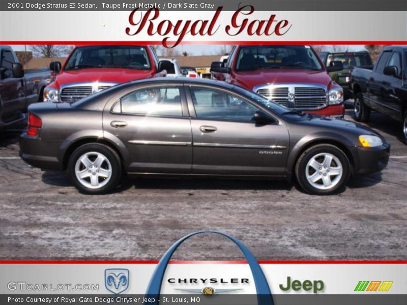 Taupe Frost Metallic / Dark Slate Gray 2001 Dodge Stratus ES Sedan