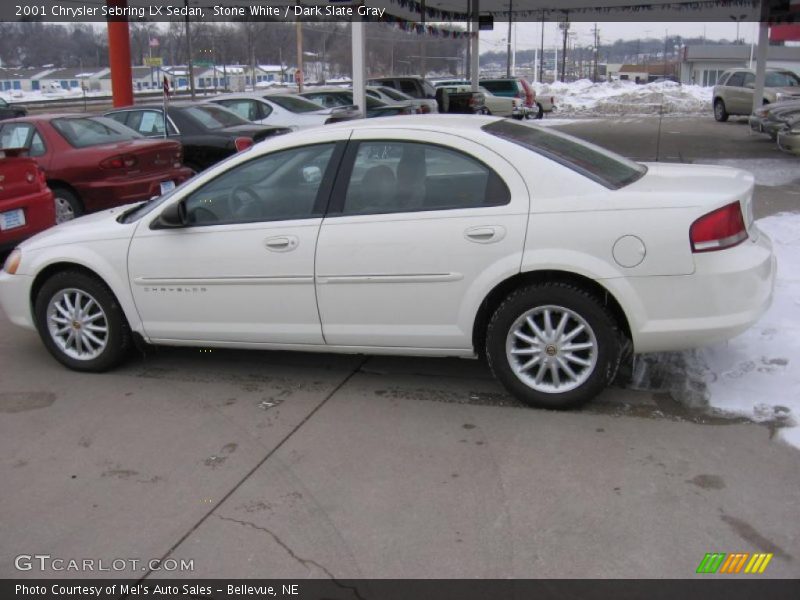 Stone White / Dark Slate Gray 2001 Chrysler Sebring LX Sedan