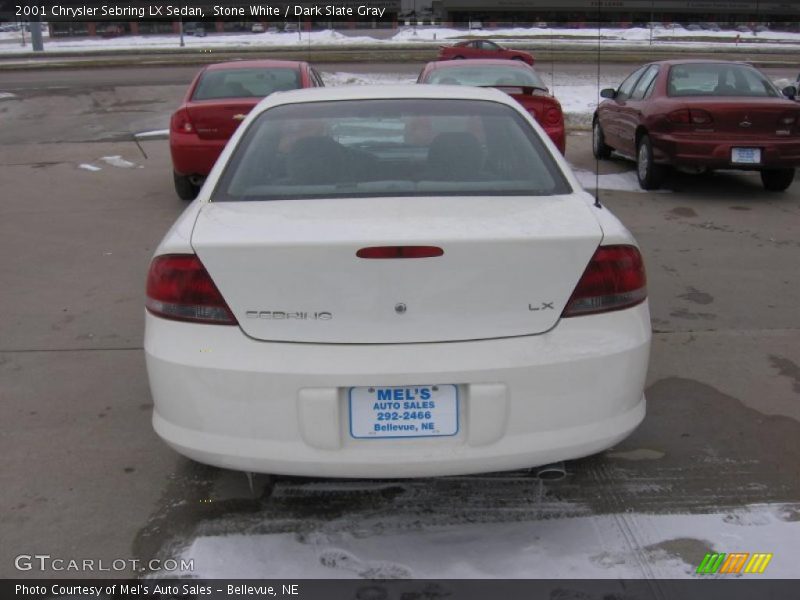 Stone White / Dark Slate Gray 2001 Chrysler Sebring LX Sedan