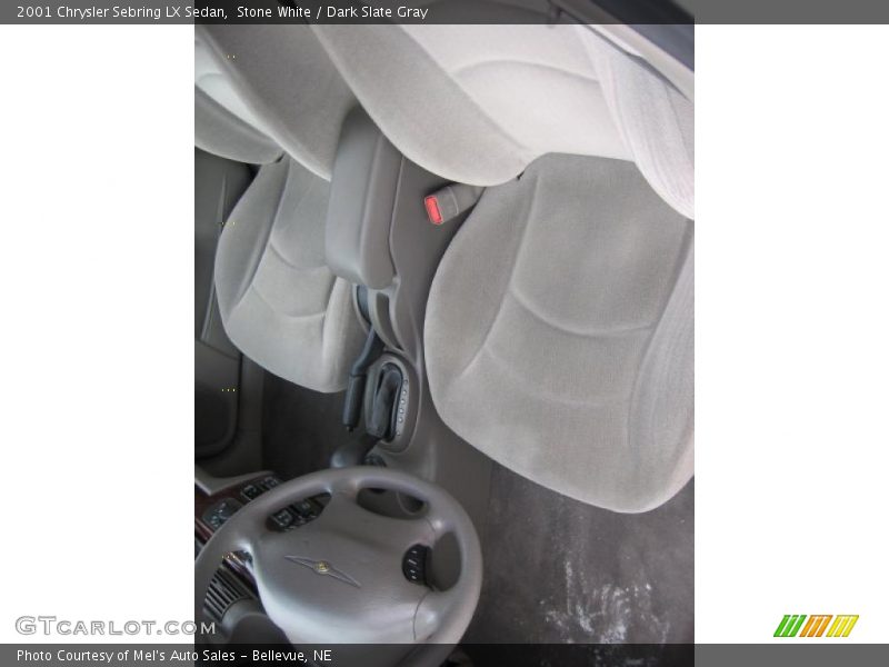 Stone White / Dark Slate Gray 2001 Chrysler Sebring LX Sedan