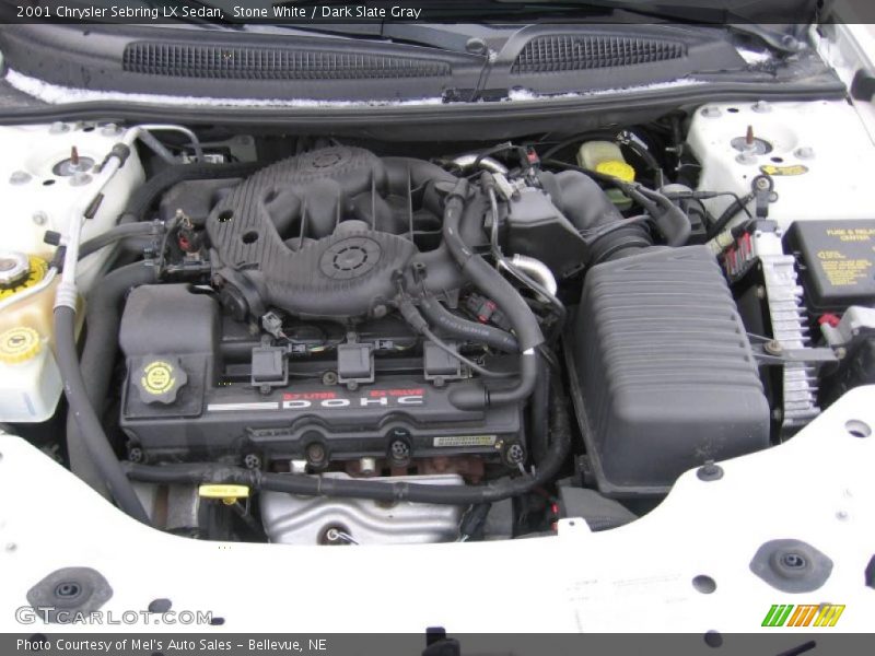 Stone White / Dark Slate Gray 2001 Chrysler Sebring LX Sedan