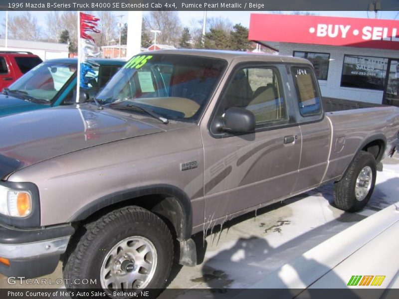 Pumice Pearl Metallic / Beige 1996 Mazda B-Series Truck B4000 SE Extended Cab 4x4