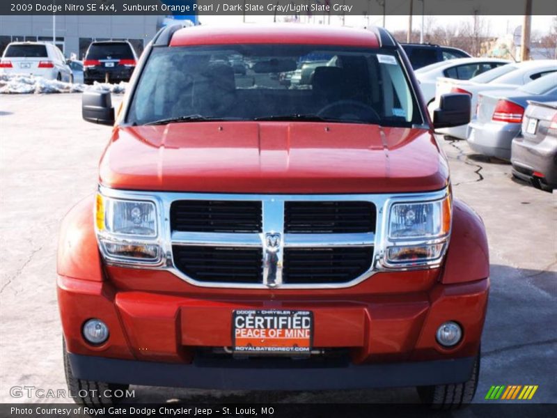 Sunburst Orange Pearl / Dark Slate Gray/Light Slate Gray 2009 Dodge Nitro SE 4x4