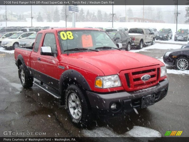 Torch Red / Medium Dark Flint 2008 Ford Ranger FX4 Off-Road SuperCab 4x4