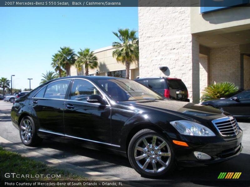 Black / Cashmere/Savanna 2007 Mercedes-Benz S 550 Sedan