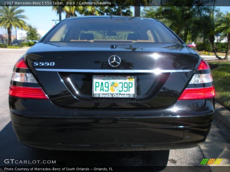 Black / Cashmere/Savanna 2007 Mercedes-Benz S 550 Sedan
