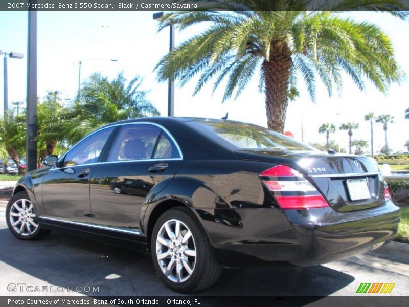 Black / Cashmere/Savanna 2007 Mercedes-Benz S 550 Sedan