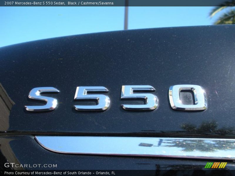 Black / Cashmere/Savanna 2007 Mercedes-Benz S 550 Sedan