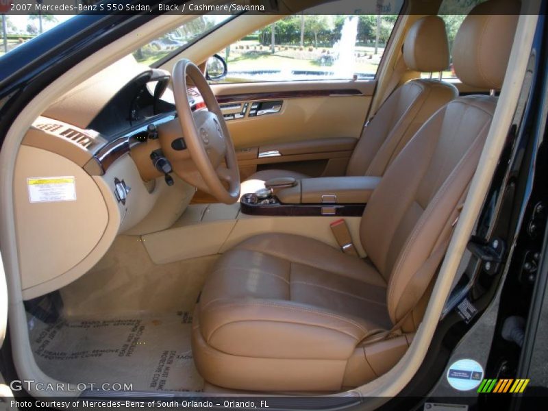 Black / Cashmere/Savanna 2007 Mercedes-Benz S 550 Sedan
