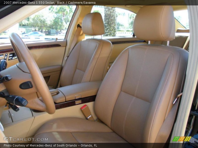 Black / Cashmere/Savanna 2007 Mercedes-Benz S 550 Sedan