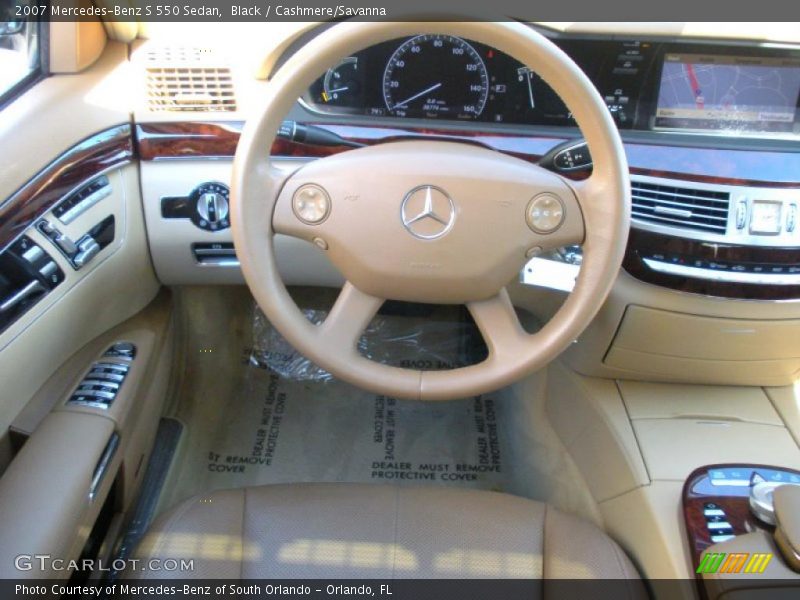 Black / Cashmere/Savanna 2007 Mercedes-Benz S 550 Sedan