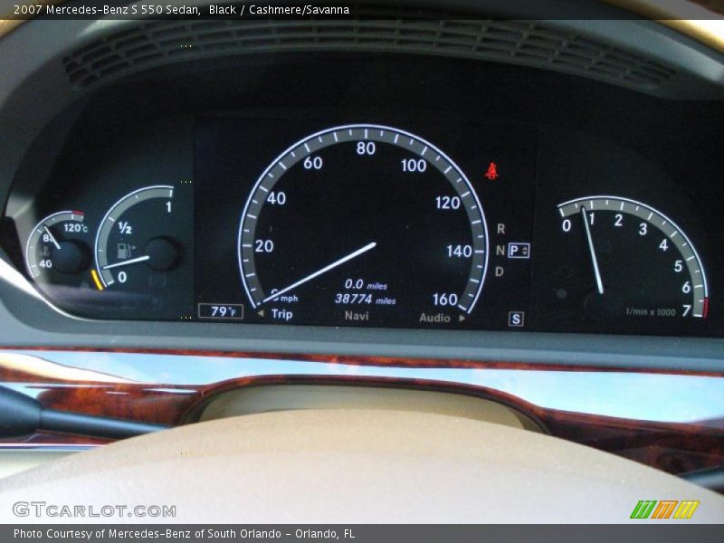 Black / Cashmere/Savanna 2007 Mercedes-Benz S 550 Sedan