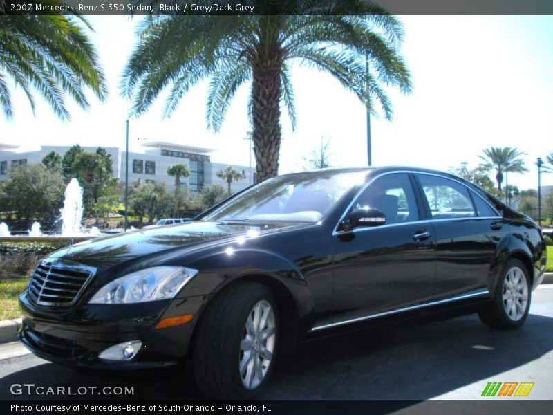 Black / Grey/Dark Grey 2007 Mercedes-Benz S 550 Sedan