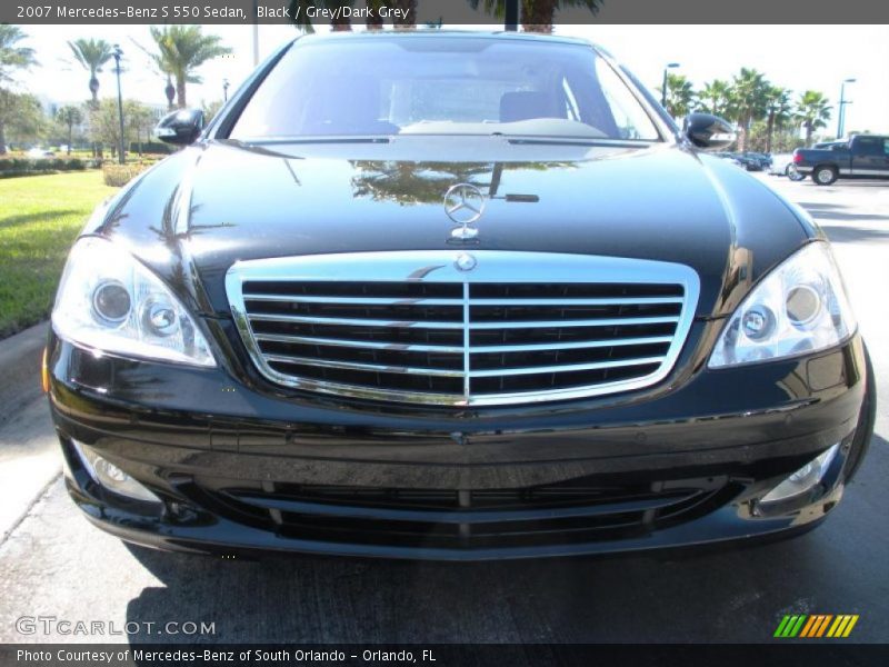 Black / Grey/Dark Grey 2007 Mercedes-Benz S 550 Sedan