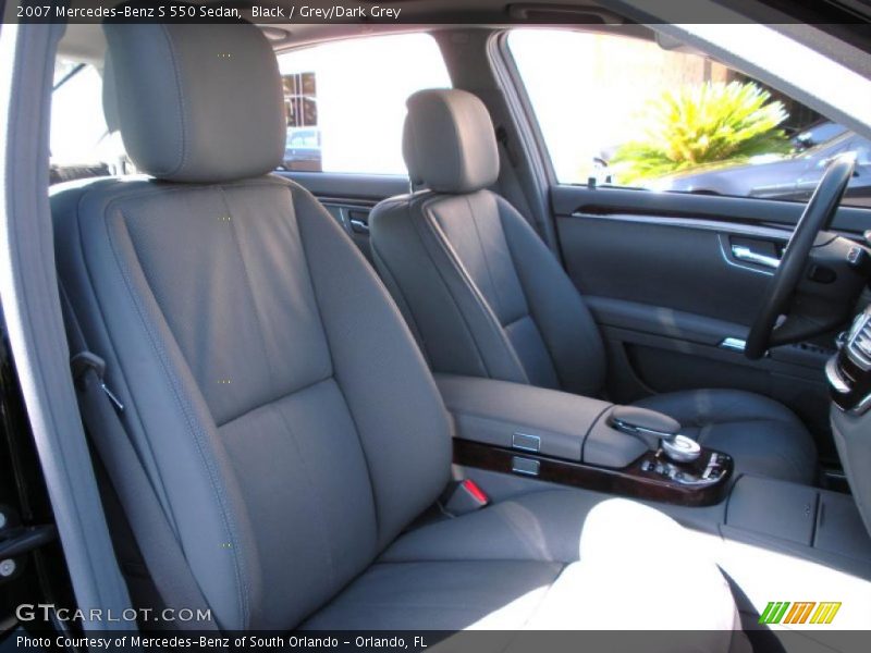Black / Grey/Dark Grey 2007 Mercedes-Benz S 550 Sedan