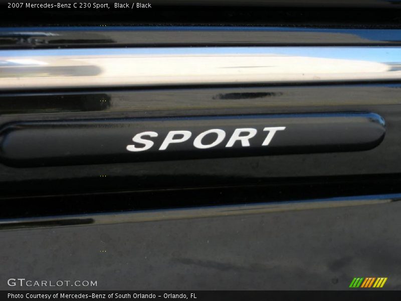 Black / Black 2007 Mercedes-Benz C 230 Sport