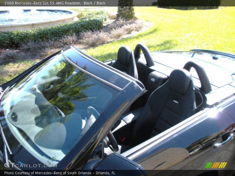 Black / Black 2009 Mercedes-Benz SLK 55 AMG Roadster