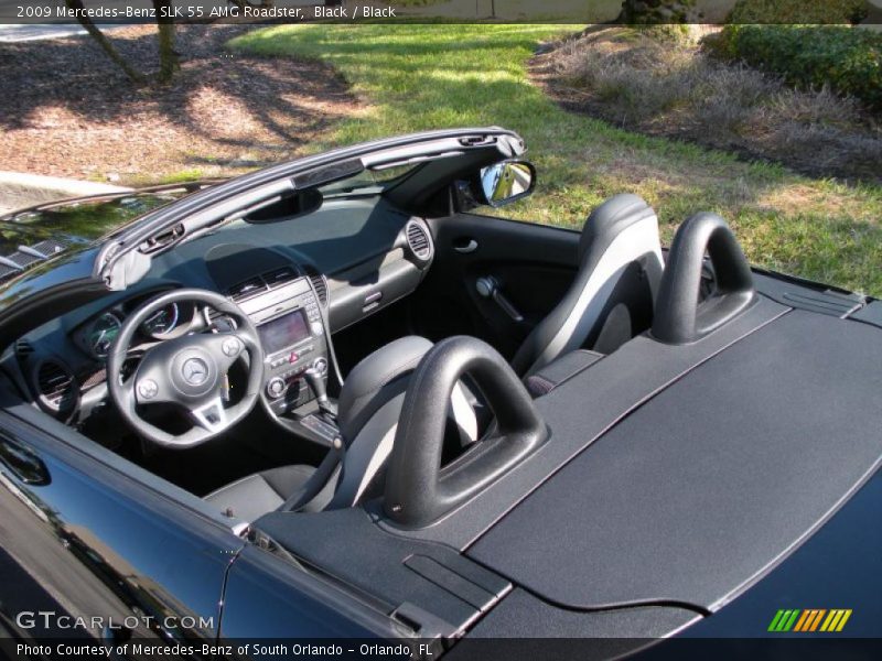 Black / Black 2009 Mercedes-Benz SLK 55 AMG Roadster