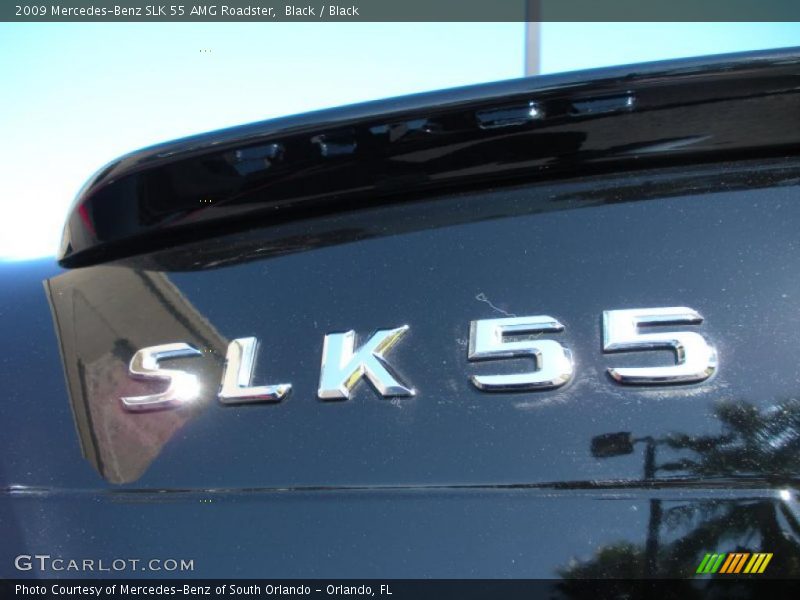 Black / Black 2009 Mercedes-Benz SLK 55 AMG Roadster