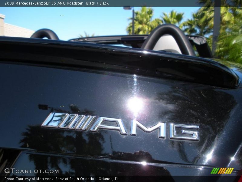 Black / Black 2009 Mercedes-Benz SLK 55 AMG Roadster
