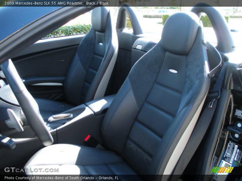 Black / Black 2009 Mercedes-Benz SLK 55 AMG Roadster