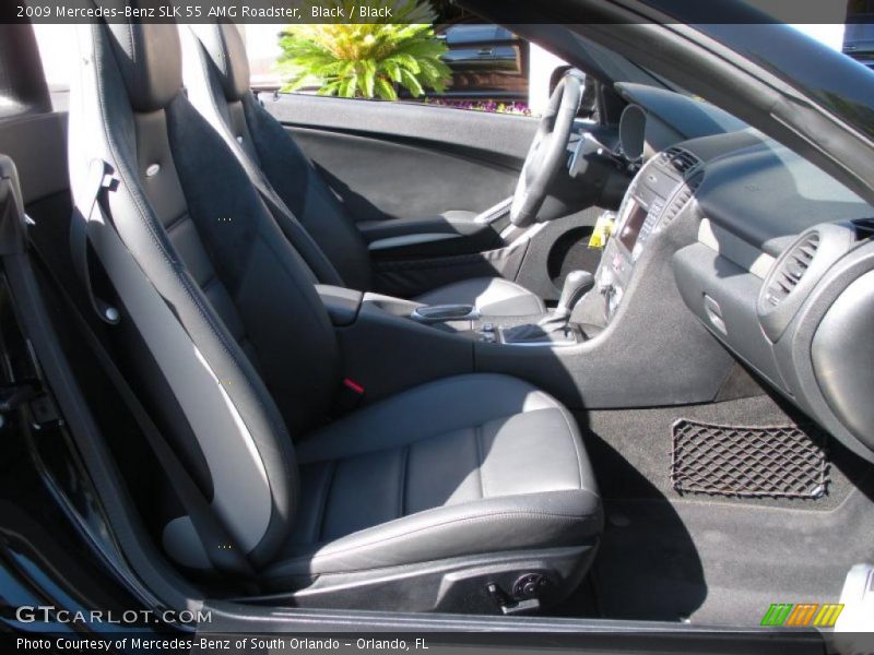 Black / Black 2009 Mercedes-Benz SLK 55 AMG Roadster