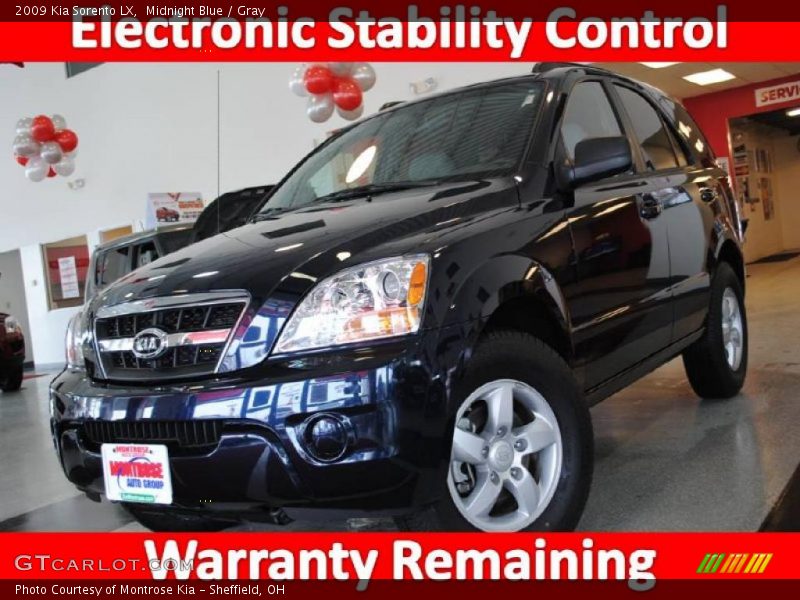 Midnight Blue / Gray 2009 Kia Sorento LX